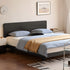 Charcoal Solid Rubber Wood Bed Frame