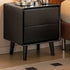 Charcoal Solid Rubber Wood Bedside Table | Oak Furniture Store