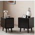 Charcoal Solid Rubber Wood Bedside Table | Oak Furniture Store