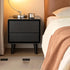 Charcoal Solid Rubber Wood Bedside Table | Oak Furniture Store