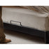 Charcoal Solid Rubber Wood Cushion Back Bed Frame