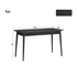 Charcoal Solid Rubber Wood Desk