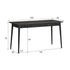 Charcoal Solid Rubber Wood Desk