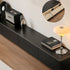 Charcoal Solid Rubber Wood Entertainment Unit