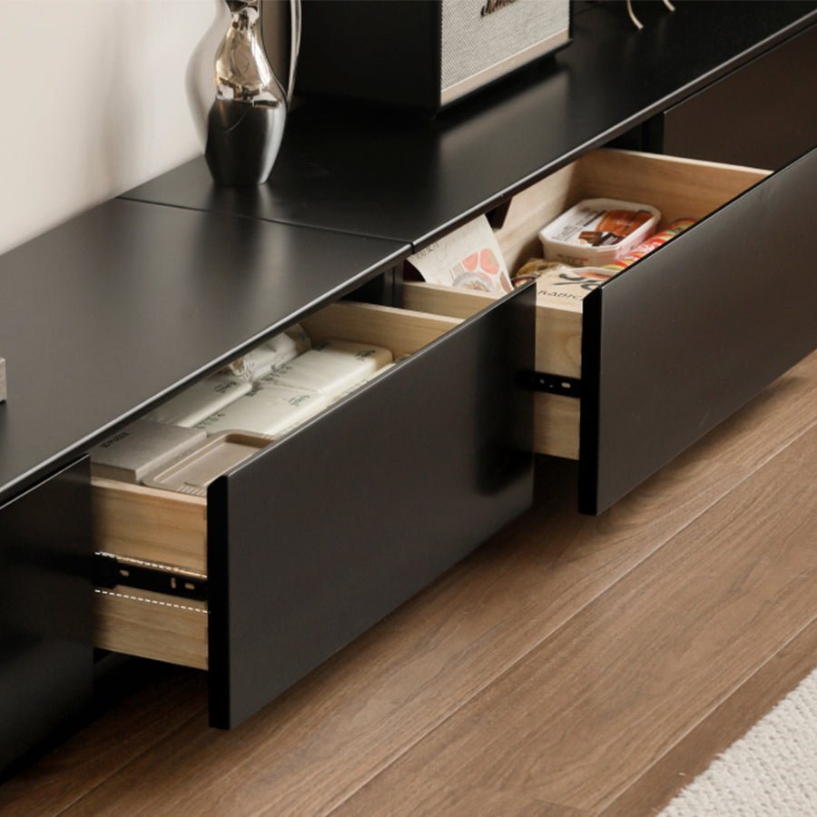 Charcoal Solid Rubber Wood Entertainment Unit | Oak Furniture Store