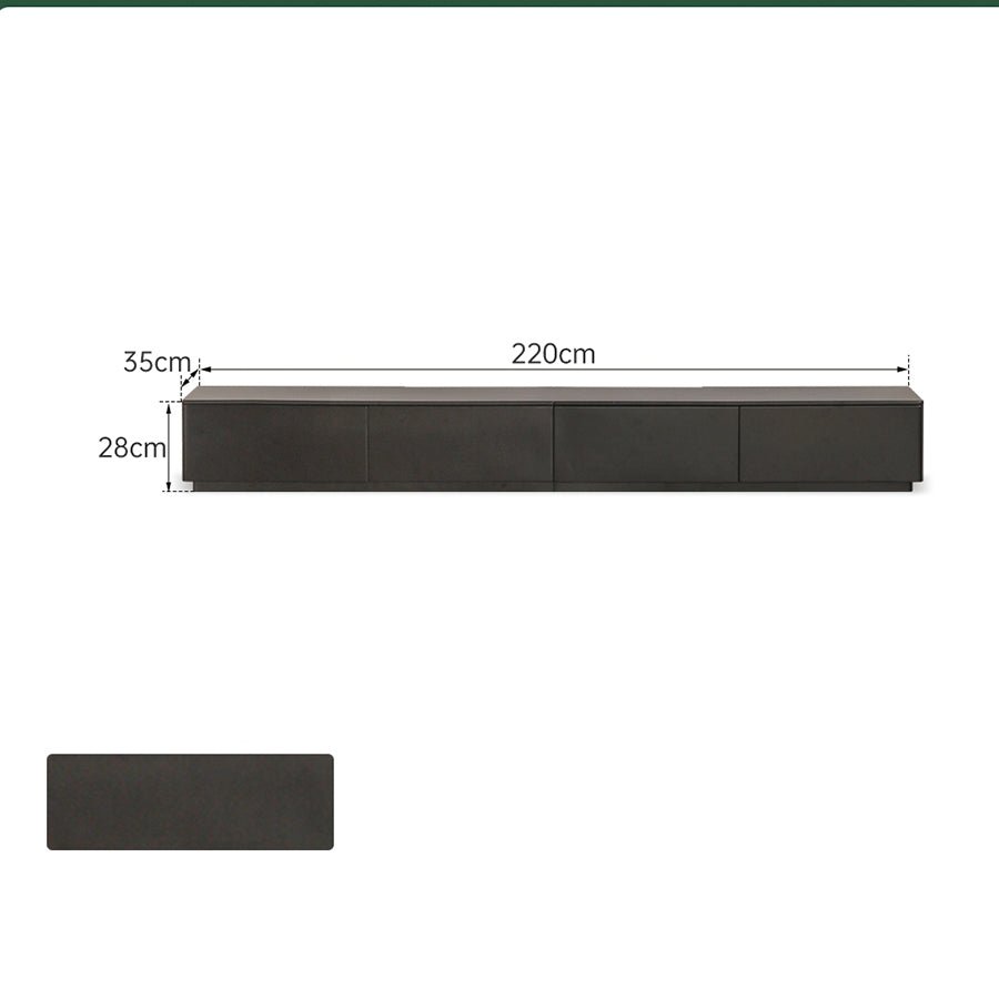 Charcoal Solid Rubber Wood Entertainment Unit | Oak Furniture Store