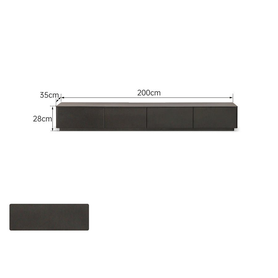 Charcoal Solid Rubber Wood Entertainment Unit | Oak Furniture Store