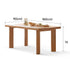 Cholet Natural Solid Oak Dining Table