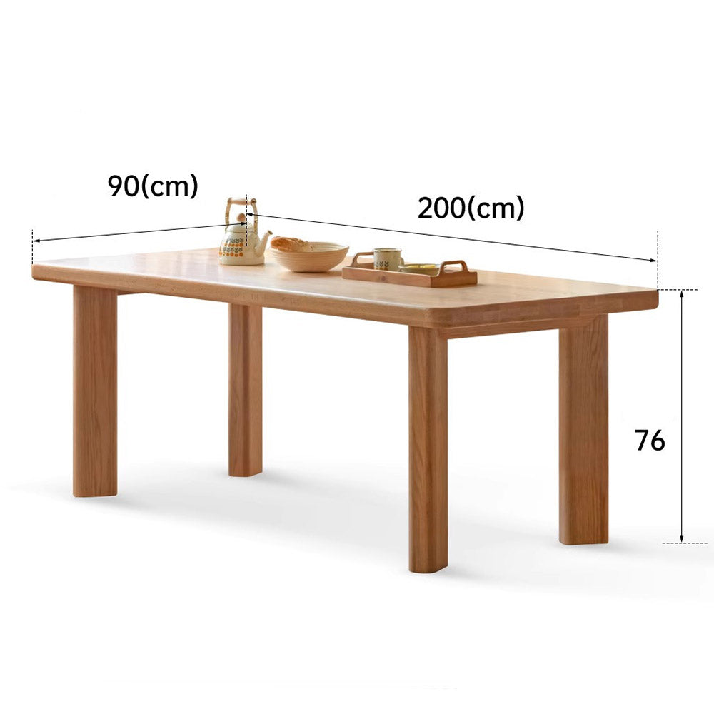 Cholet Natural Solid Oak Dining Table