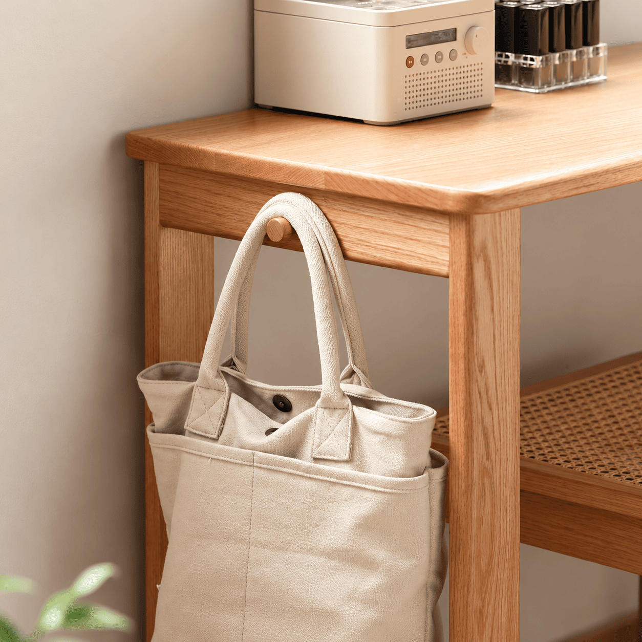 Clovis Natural Solid Oak Study Desk with Drawers