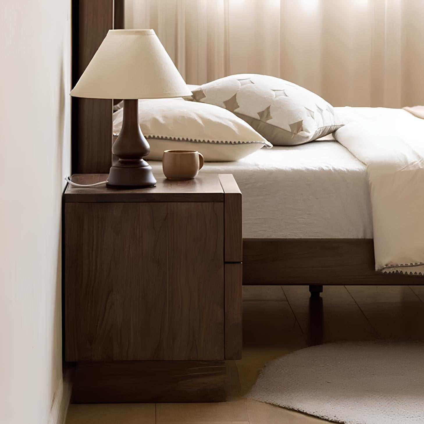 Corby Natural Solid Catalpa Wood Side Table | Oak Furniture Store