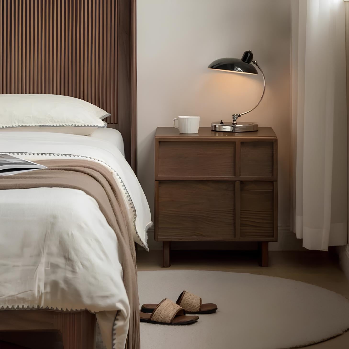 Corby Natural Solid Catalpa Wood Side Table | Oak Furniture Store