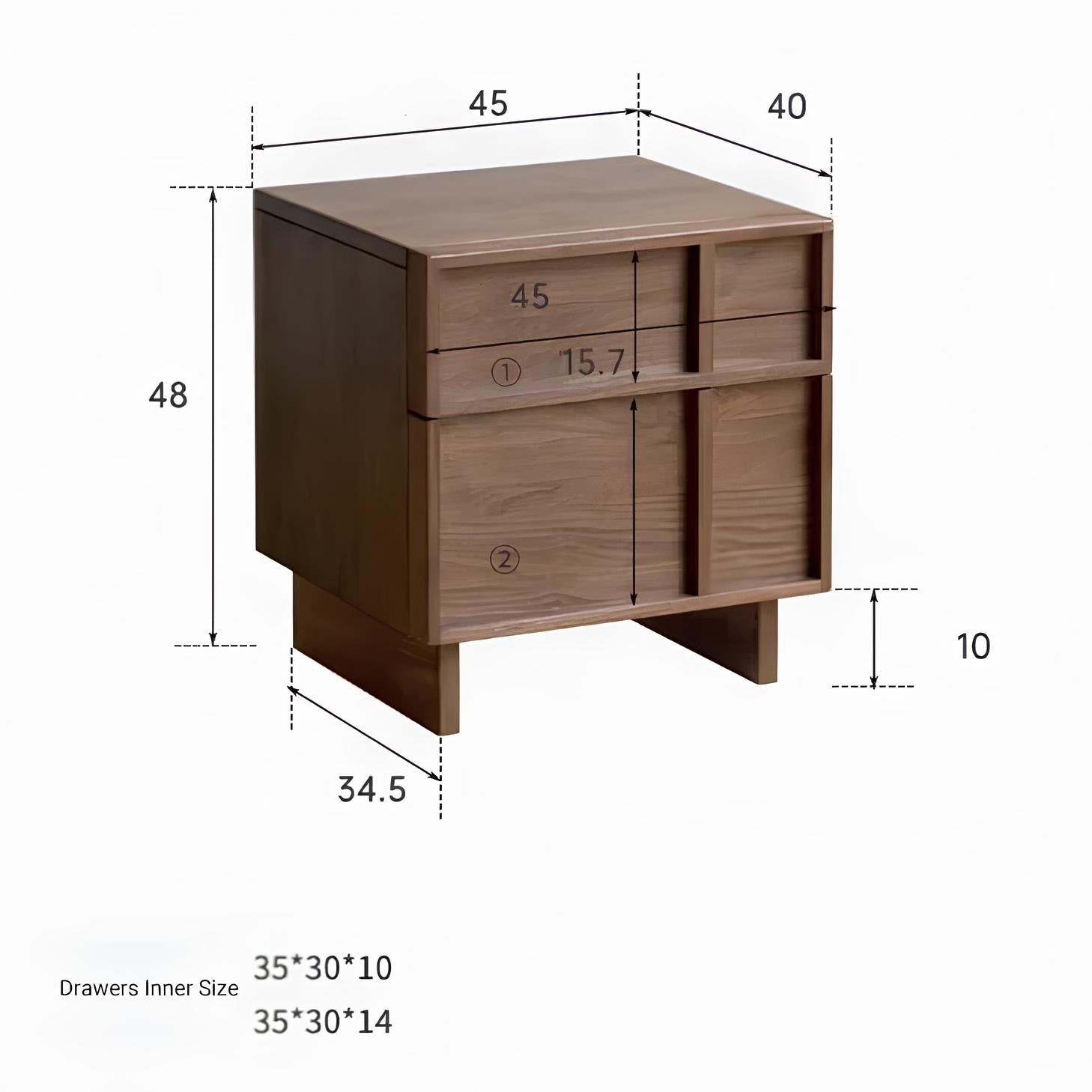 Corby Natural Solid Catalpa Wood Side Table | Oak Furniture Store