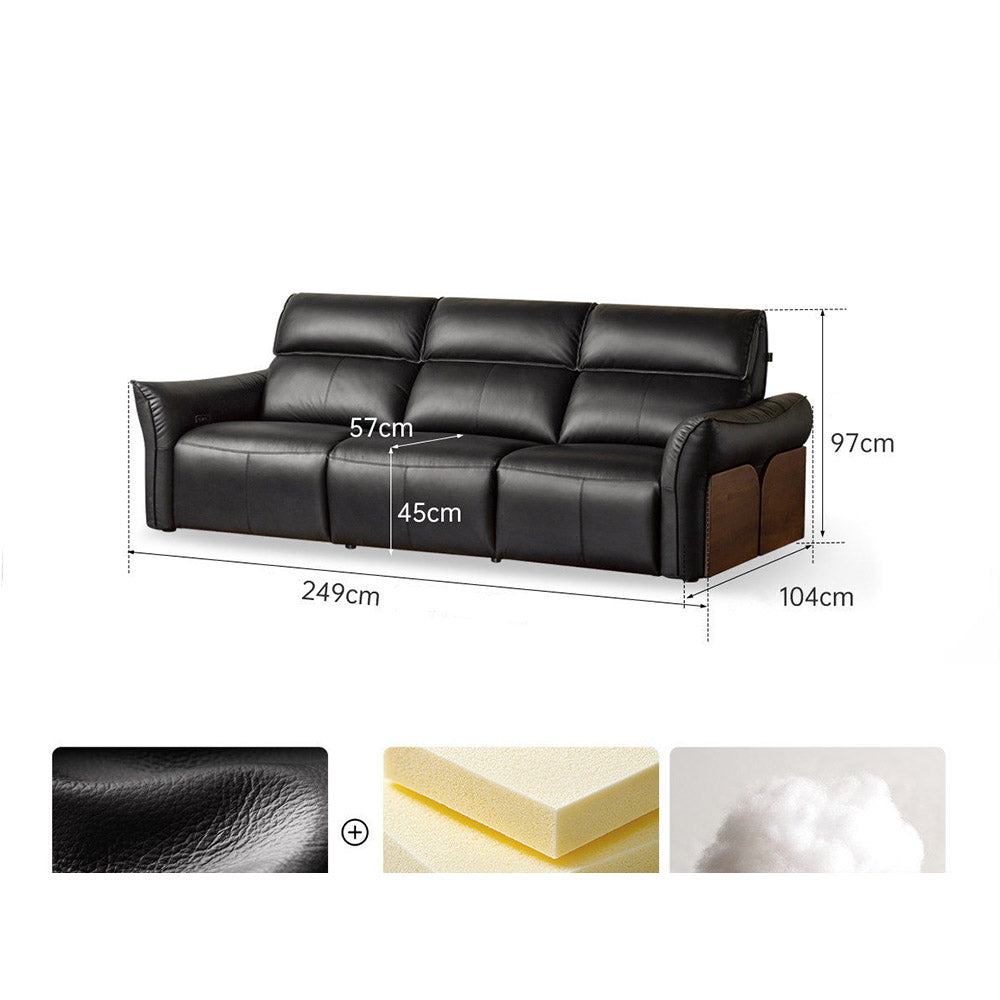 Cordorniz Genuine Leather Electric Recliner Sofa