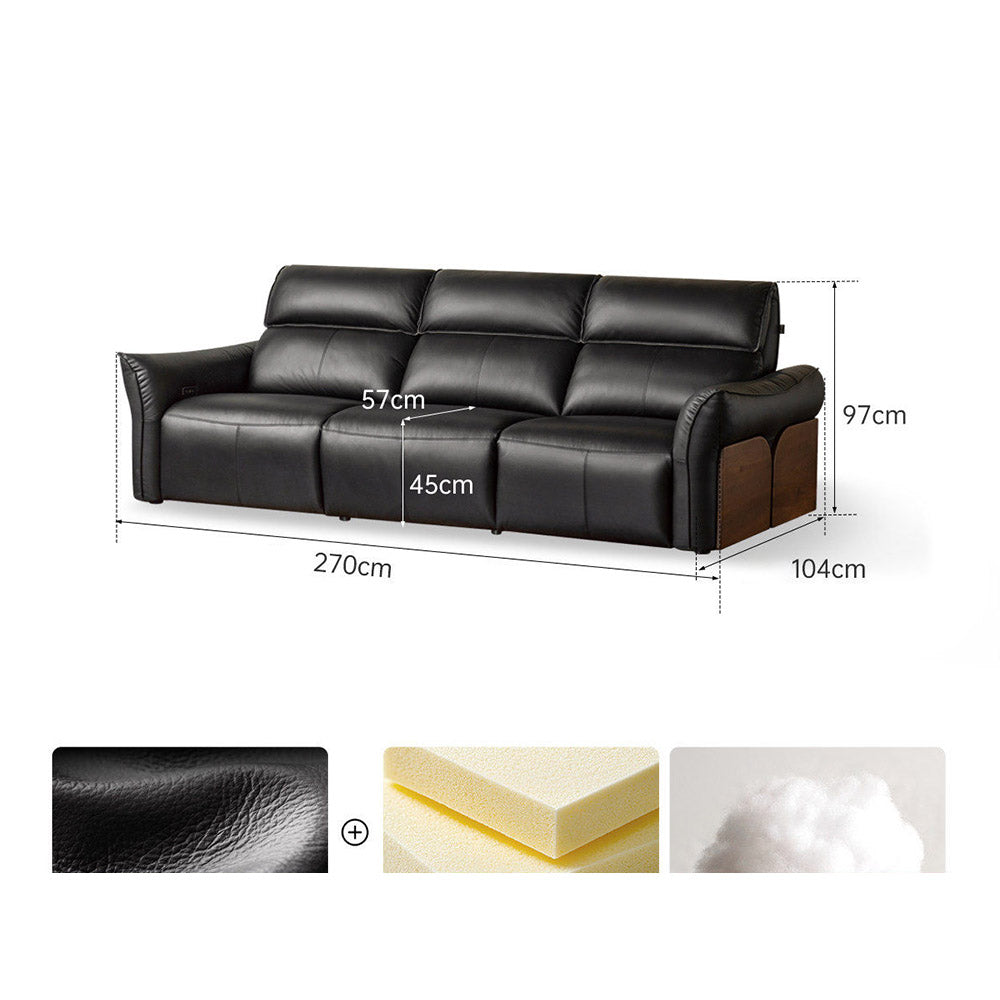 Cordorniz Genuine Leather Electric Recliner Sofa