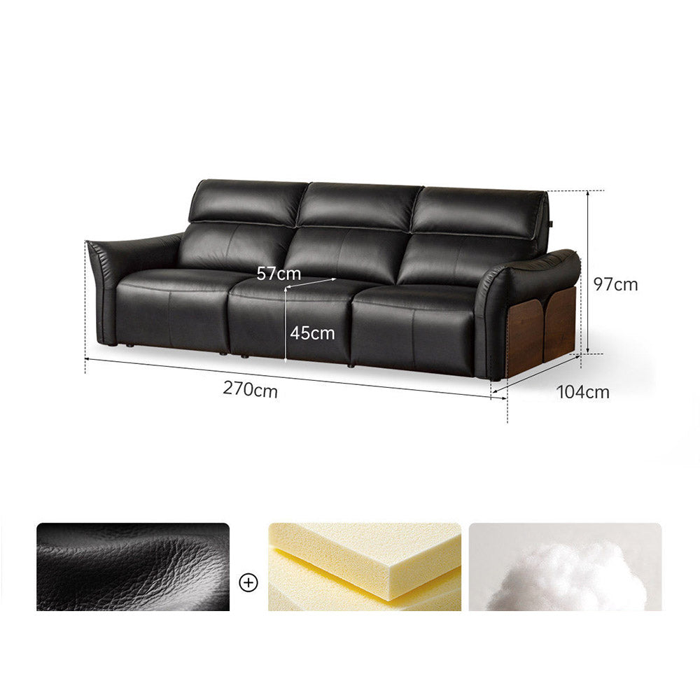 Cordorniz Genuine Leather Electric Recliner Sofa