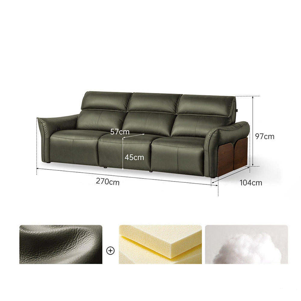 Cordorniz Genuine Leather Electric Recliner Sofa