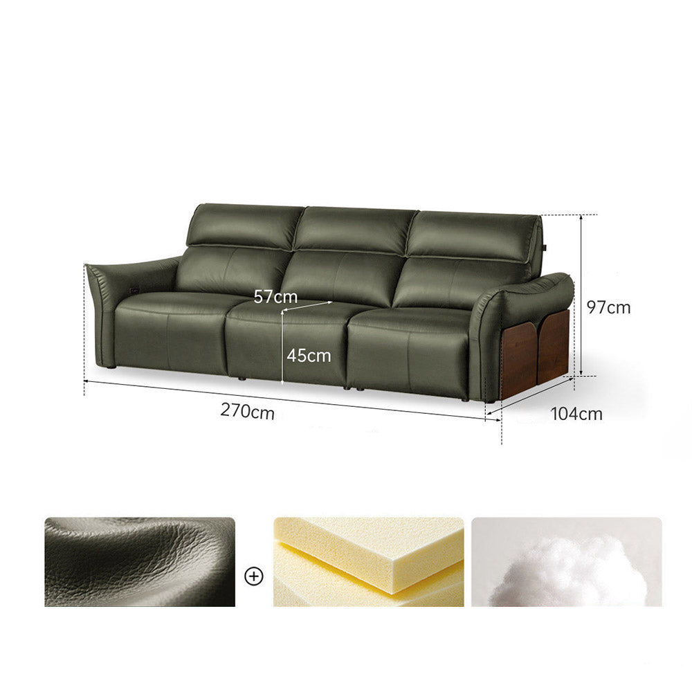 Cordorniz Genuine Leather Electric Recliner Sofa