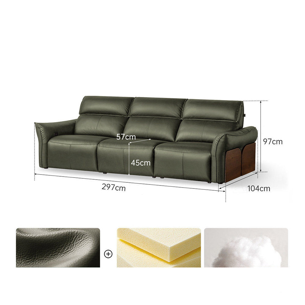 Cordorniz Genuine Leather Electric Recliner Sofa