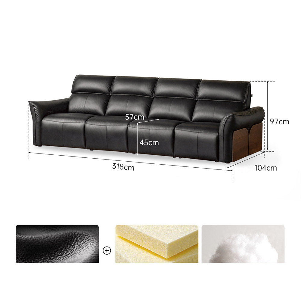Cordorniz Genuine Leather Electric Recliner Sofa
