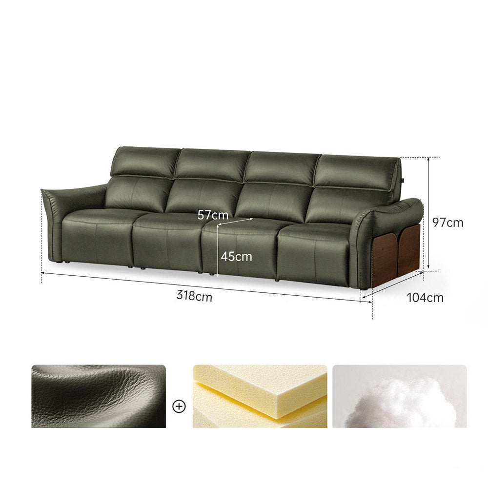 Cordorniz Genuine Leather Electric Recliner Sofa