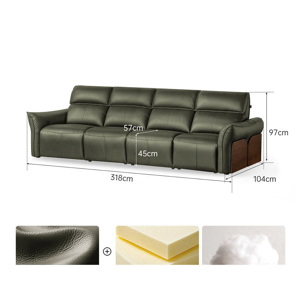 Cordorniz Genuine Leather Electric Recliner Sofa