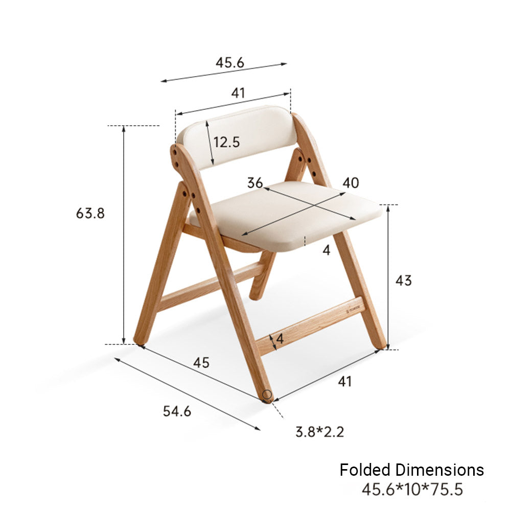 Coreses Natural Solid Oak Folding Chair