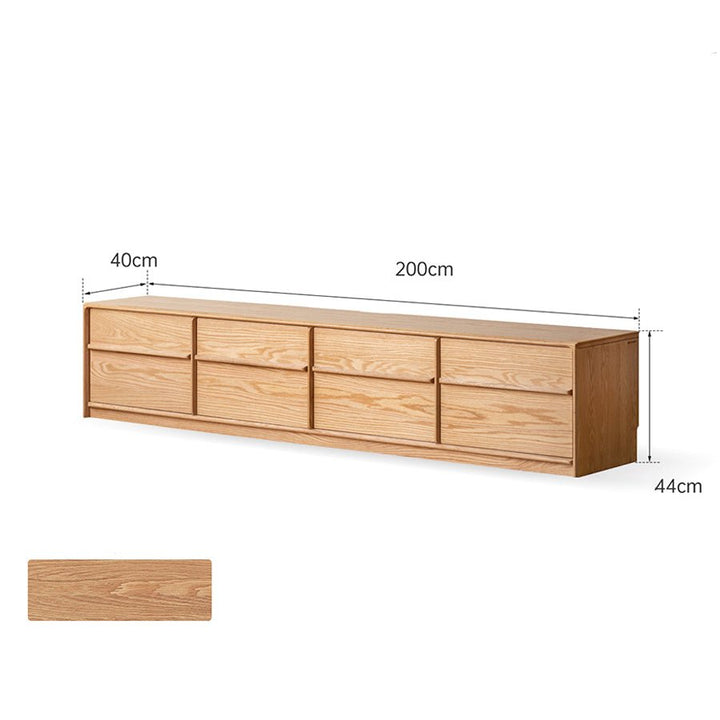 Crawley Solid Oak Floor Standing Entertainment Unit – Oak Furniture ...