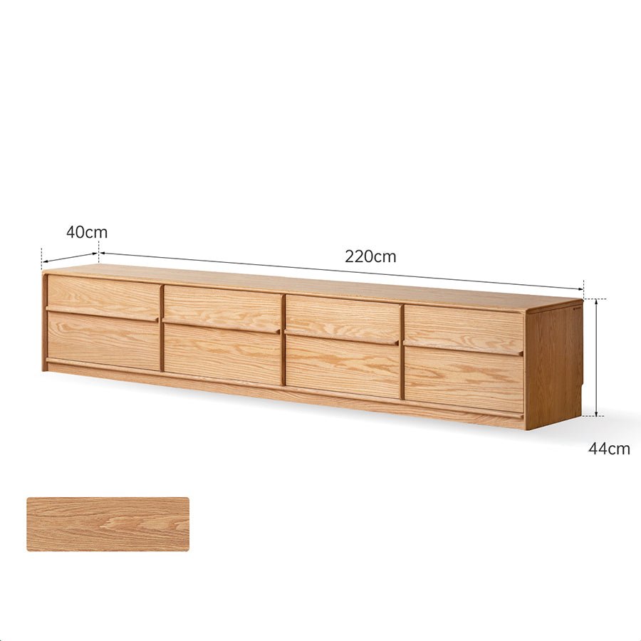 Crawley Solid Oak Floor Standing Entertainment Unit | Oak Furniture Store