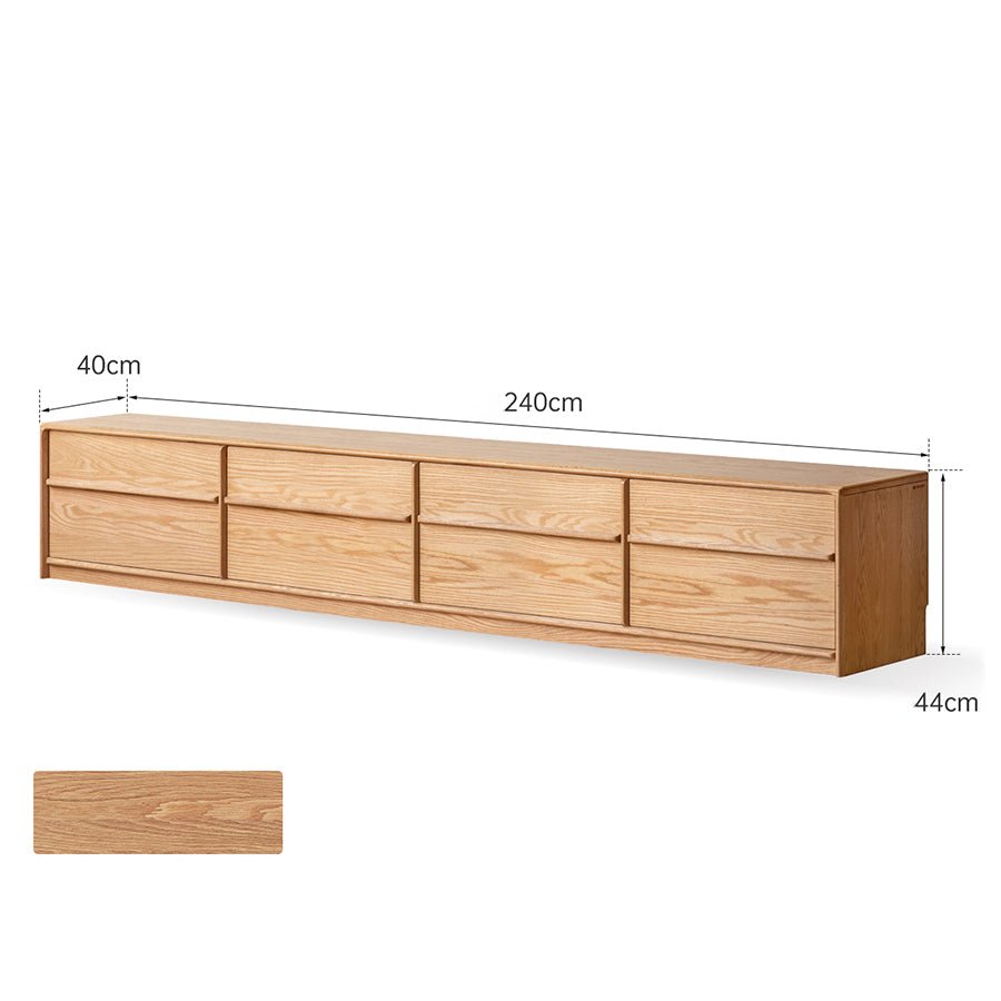 Crawley Solid Oak Floor Standing Entertainment Unit | Oak Furniture Store