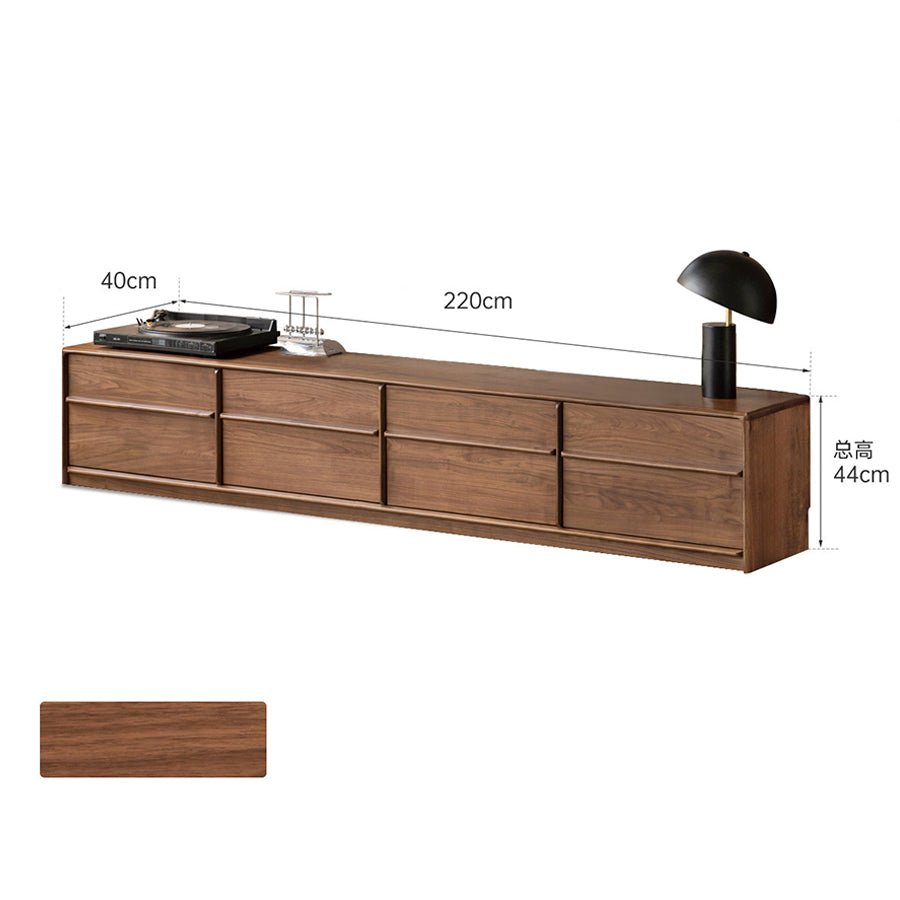 Crawley Solid Walnut Floor Standing Entertainment Unit | Oak Furniture Store