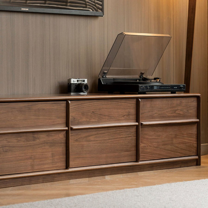 Crawley Solid Walnut Floor Standing Entertainment Unit – Oak Furniture ...