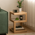 Crystal Natural Solid Hardwood Side Table