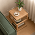 Crystal Natural Solid Hardwood Side Table