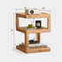 Crystal Natural Solid Hardwood Side Table