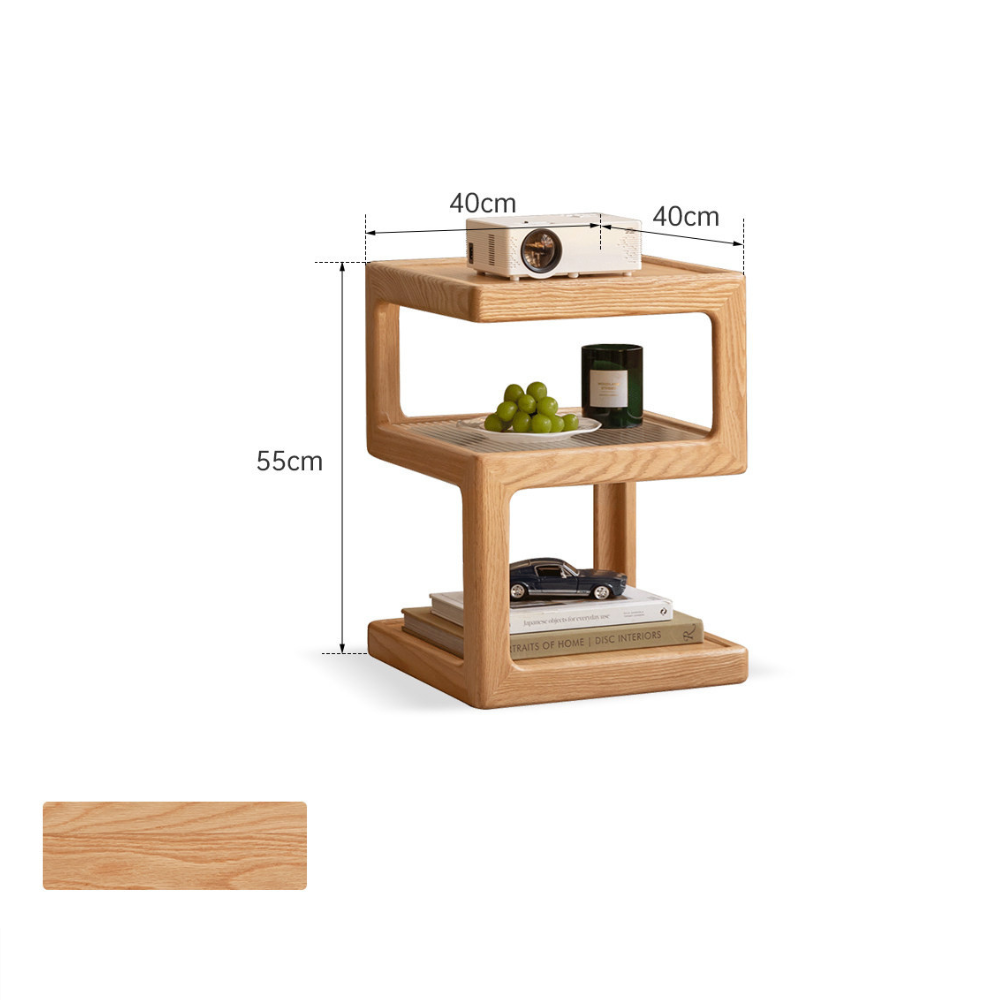 Crystal Natural Solid Hardwood Side Table