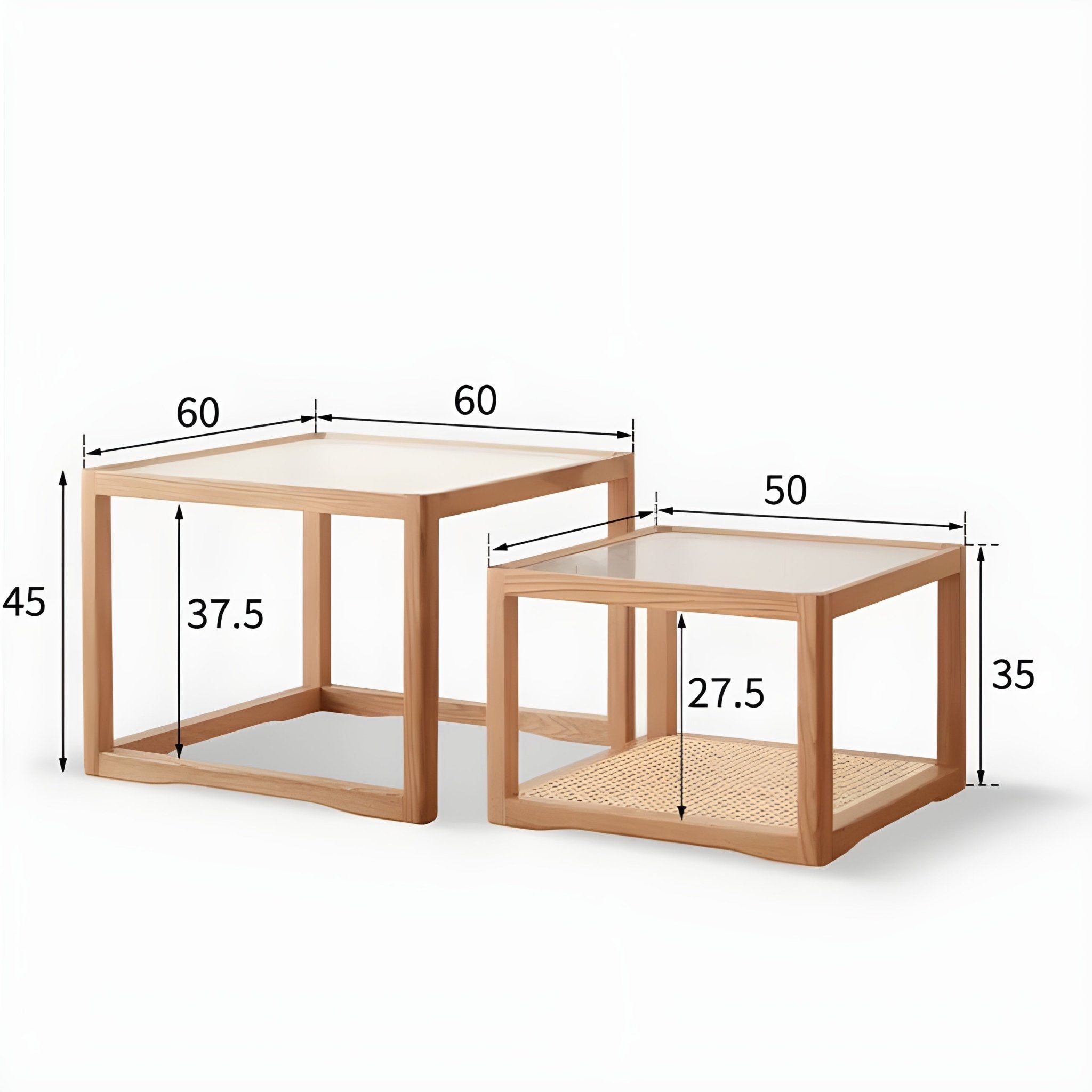 Crystal Natural Solid Oak Coffee Table Set | glass coffee table with NZ delivery | Oak Furniture Store