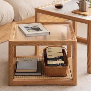 Crystal Natural Solid Oak Coffee Table Set - Oak Furniture Store