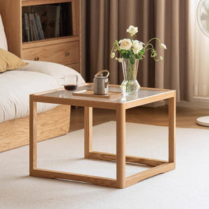 Crystal Natural Solid Oak Coffee Table Set - Oak Furniture Store