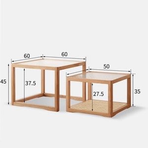 Crystal Natural Solid Oak Coffee Table Set - Oak Furniture Store