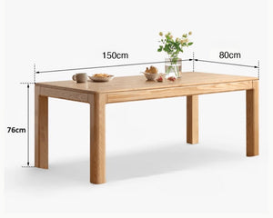 Cuba Natural Solid Ash Dining Table 150CM - Oak Furniture Store & Sofas
