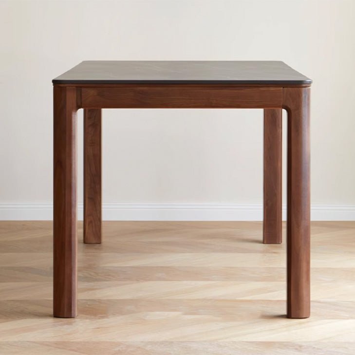 Cuba Natural Solid Walnut Dining Table With Ceramic Top | Oak Furniture Store