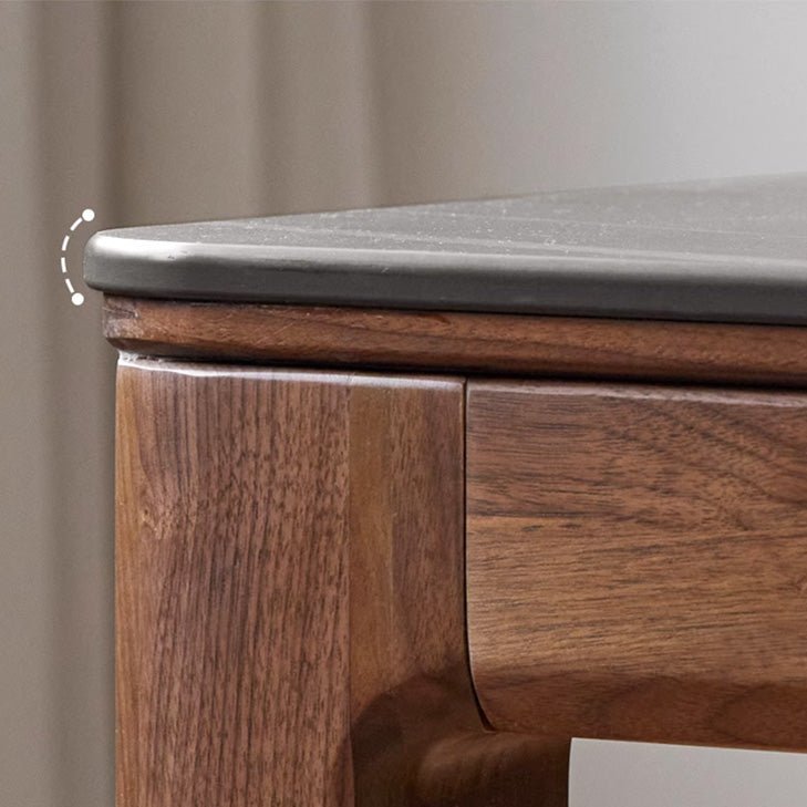 Cuba Natural Solid Walnut Dining Table With Ceramic Top | Oak Furniture Store