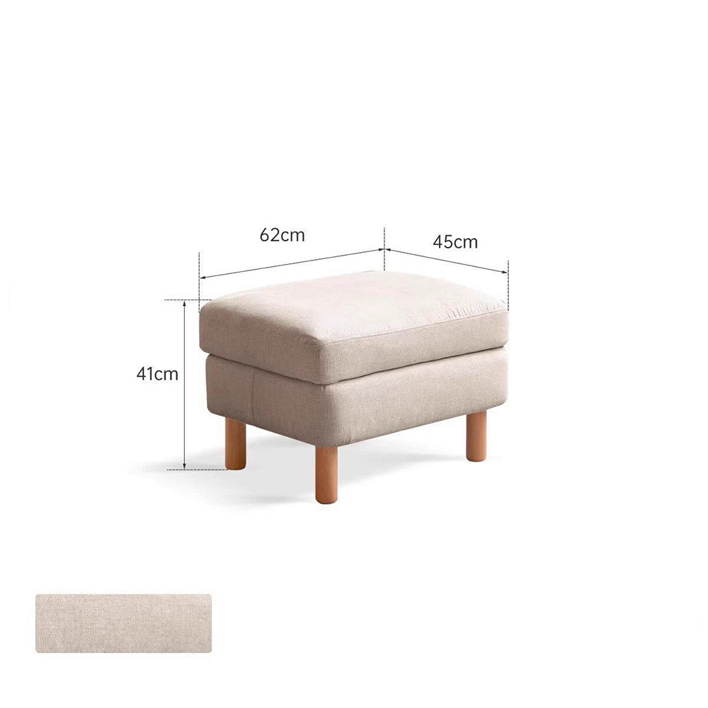 Versatile fabric ottoman with removable cover and timber legs. Ideal footrest or stool for Aussie sofas. Shop now online.