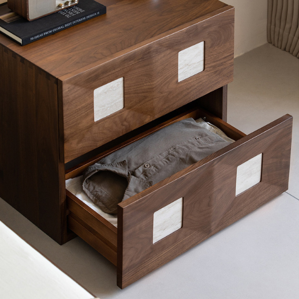 Derby Natural Solid Walnut Modular Storage Cabinet