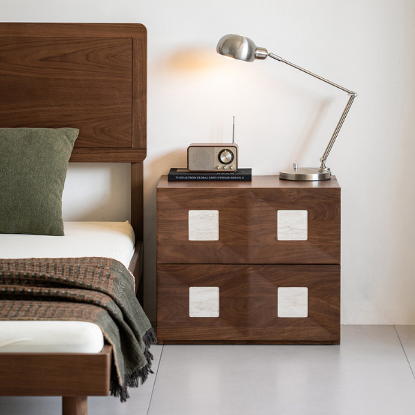 Derby Natural Solid Walnut Modular Storage Cabinet