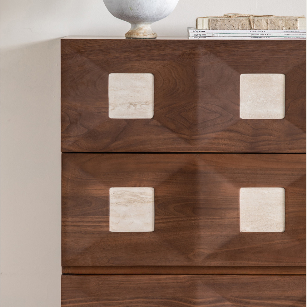 Derby Natural Solid Walnut Modular Storage Cabinet