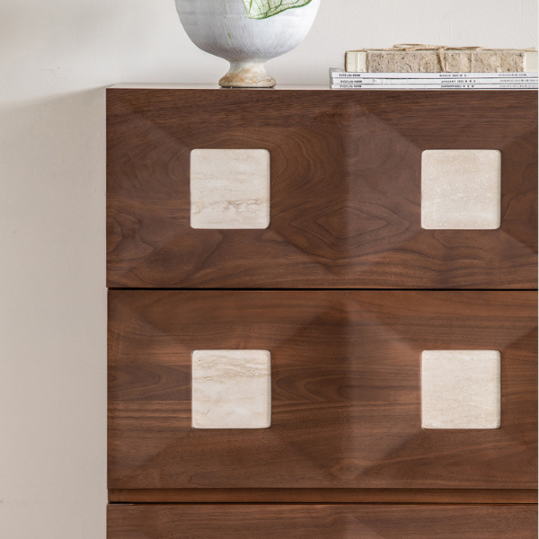 Derby Natural Solid Walnut Modular Storage Cabinet