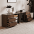 Derry Natural Solid Walnut Entertainment Unit