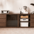 Derry Natural Solid Walnut Entertainment Unit